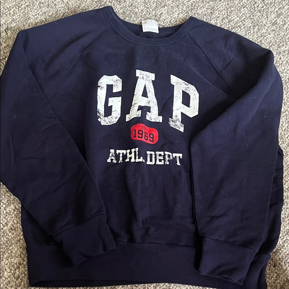 GAP Men's Dark Blue Crewneck Sweater
